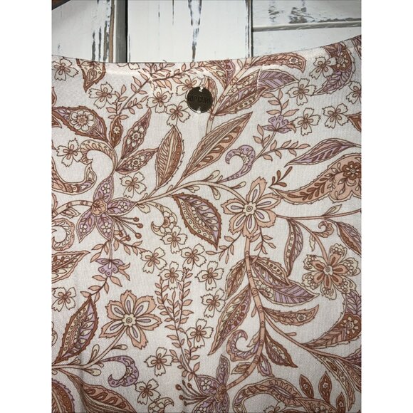 Rip Curl Wrap Maxi Dress Women’s Sz L Paisley Floral Apricot Peach Color New - Picture 11 of 12